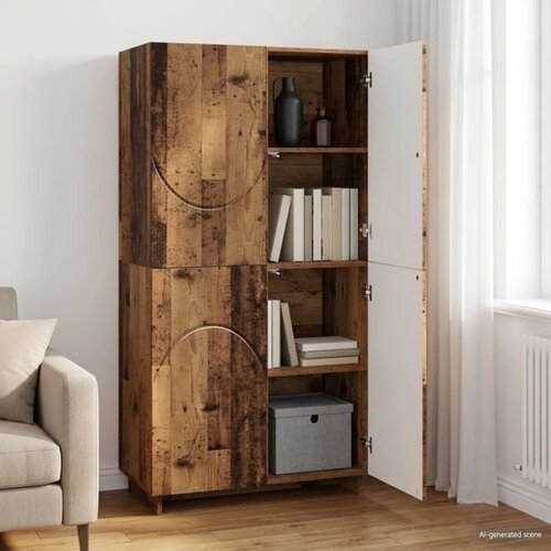  Visoka komoda Staro drvo 79 x 41 x 151 cm Konstruirano drvo - Staro drvo Cijene