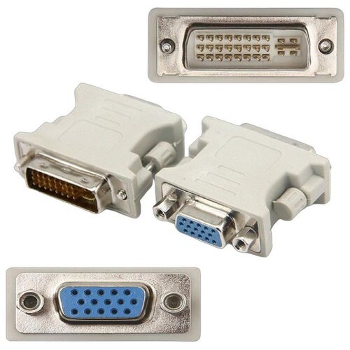 E-green Adapter DVI-I (24+5) Dual Link - VGA D-sub White Slike