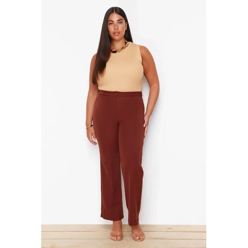 Trendyol Ženske pantalone Tbbss22Pl0301, Smeđe Cene