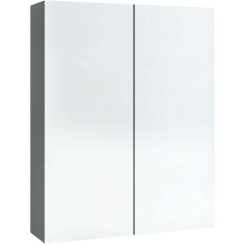 VidaXL kupaonski ormarić s ogledalom 60x15x75 cm MDF antracit Slike