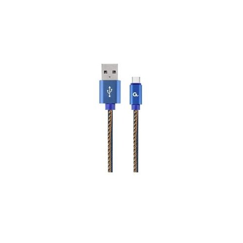  USB 2.0 kabl Premium jeans (denim) Type-C USB cable with metal connectors, 2m, blue, GEMBIRD CC-USB2J-AMCM-2M-BL Cijene