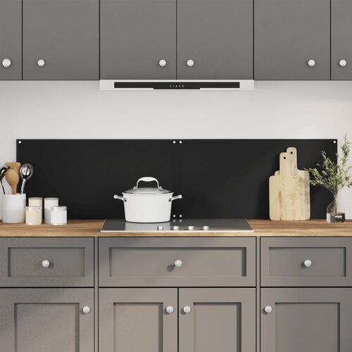 vidaXL Kuhinjske zaštite od prskanja 2 kom crne 80 x 60 cm staklene Cijene
