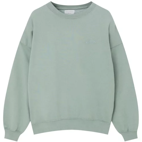 Pull&Bear Sweater majica pastelno zelena