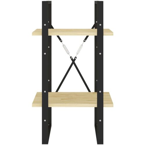 VidaXL Knjižna omara 2-nadstropna 40x30x70 cm trdna borovina Slike