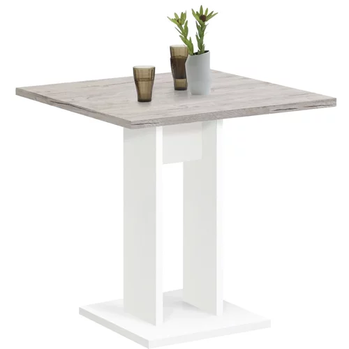 FMD Jedilna miza 70 cm peščeni hrast in bela, (20625717)