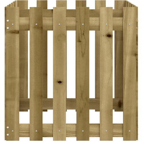  Vrtna sadilica s izgledom 60x60x60 cm impregnirana borovina Slike