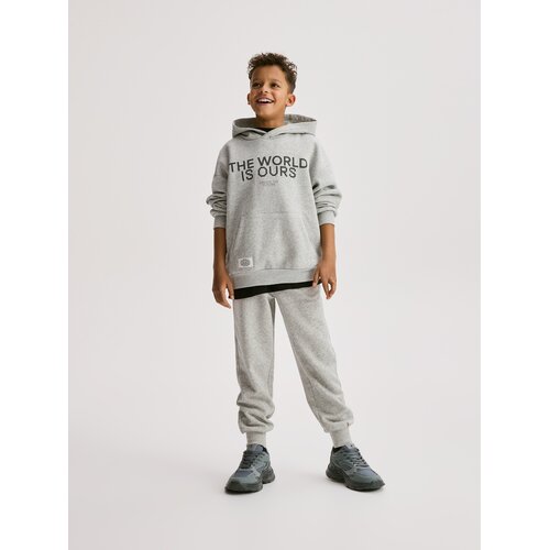 Reserved Pamučne jogger hlače - svijetlo siva Cene