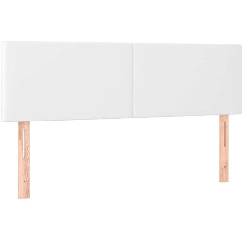  Krevet s oprugama i madracem bijeli 140x190 cm od umjetne kože Slike
