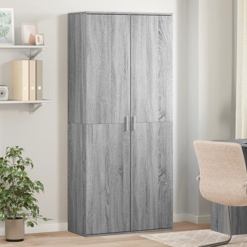 VidaXL Visoka komoda siva sonome 80x35x180 cm od konstruiranog drva Slike