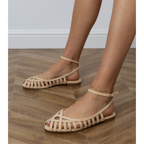 D/CEO Beige Flat Closed Women&amp;#039;s Sandals Katers Slike