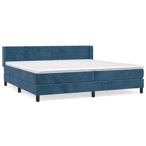 Maison Chic Box spring postelja - Vzmetna postelja z vzmetnico temno modra 200x200 cm žamet SL22084, (21891539) Cene