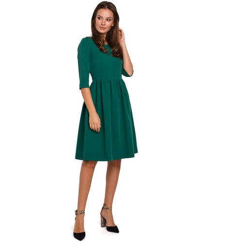 Makover Ženska haljina K010 crna zelena Slike