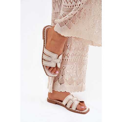 Boto Embellished flat sandals beige Anniles Cijene
