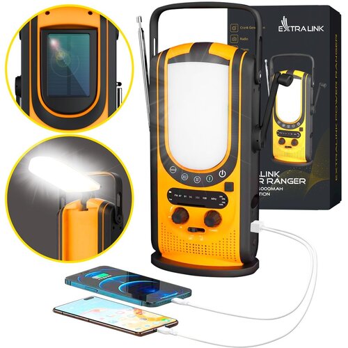 Extralink Power Ranger EPS-6000 | Power Bank | 6000mAh, FM Radio, LED Light, Dynamo, Solar Panel Cijene