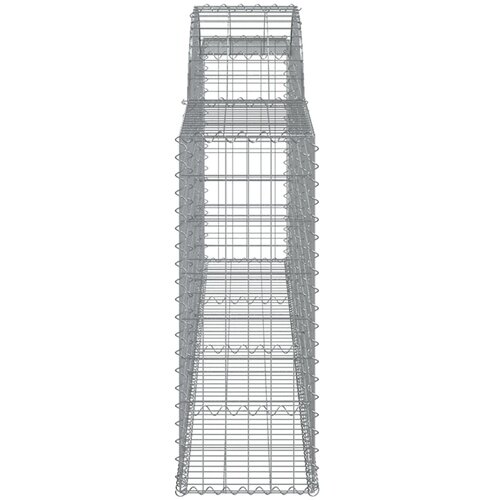  Lučne gabionske ko&amp;scaron;are 2 kom 300x30x80/100 cm pocinčano željezo Slike