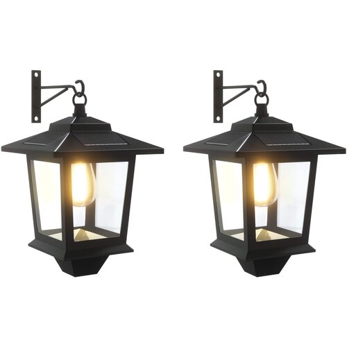 vidaXL Stenska Svetilka with LED Bulb 2 kos Črna 19 x 14 x 25 cm, (5000358772) Cene
