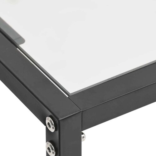 VidaXL Konzolni stol prozirni 200 x 35 x 75,5 cm od kaljenog stakla Slike