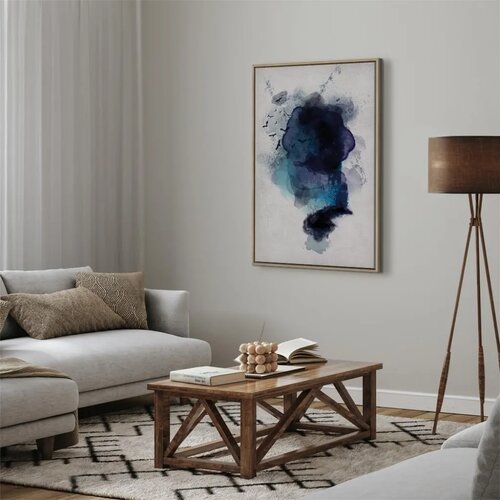  Slika - Blue Memory (1 Part) Vertical 80x120 U prirodnom drvenom okviru Cene