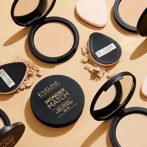 Eveline Cosmetics Wonder Match kompaktni puder SPF 30 nijansa 01 8 g Slike