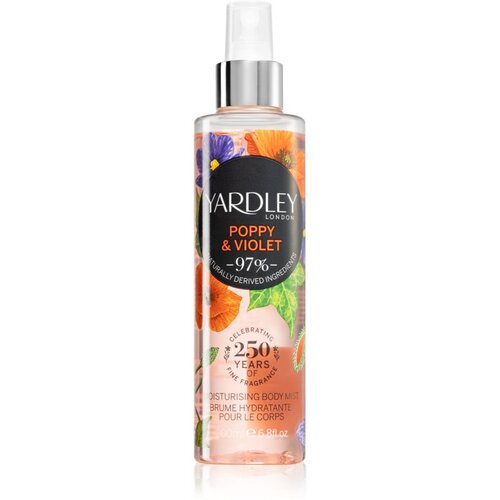 Yardley Poppy &amp;amp; Violet hidratantni sprej za tijelo za žene 200 ml Slike