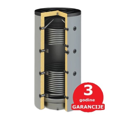 Sunsystem (NES Ltd.) Sunsystem PBM R2 800 bafer rezervoar za grejanje sa 2 izmenjivača toplote - sa izolacijom i priključcima pod uglom od 90&amp;deg; (753 litra) Slike