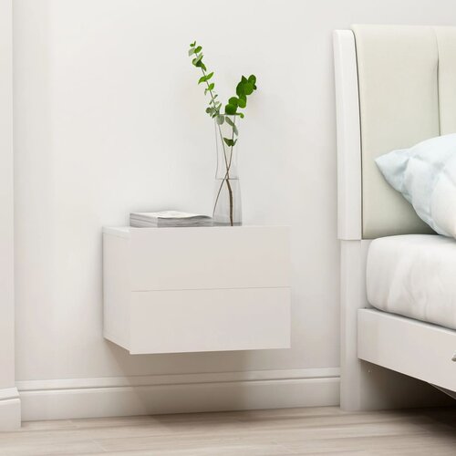 VidaXL Nočne omarice 2 kosa bele 40x30x30 cm iverna plo&amp;scaron;ča Slike