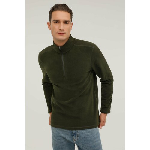 KINETIX Men's Zippered Collar Fleece 2pr Khaki Fleece Cene