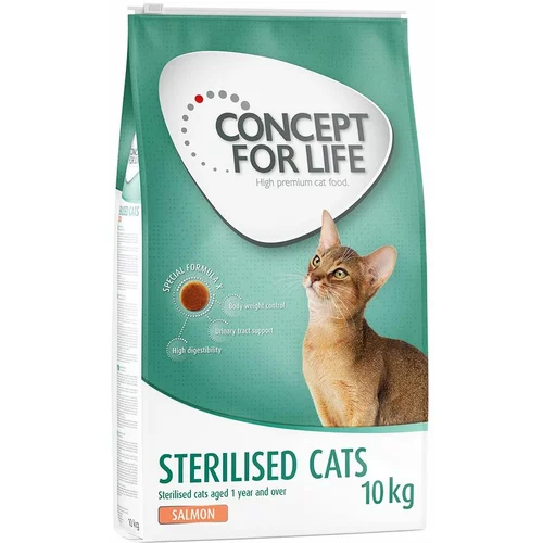 Concept for Life Snižena cijena! 10 kg / 9 kg - Sterilised Cats losos (10 kg)