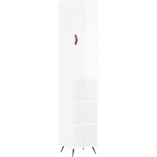Maison Chic Visoka omara - Komoda - Predalnik visok sijaj bela 34,5x34x180 cm inženirski les, (21719425) Slike