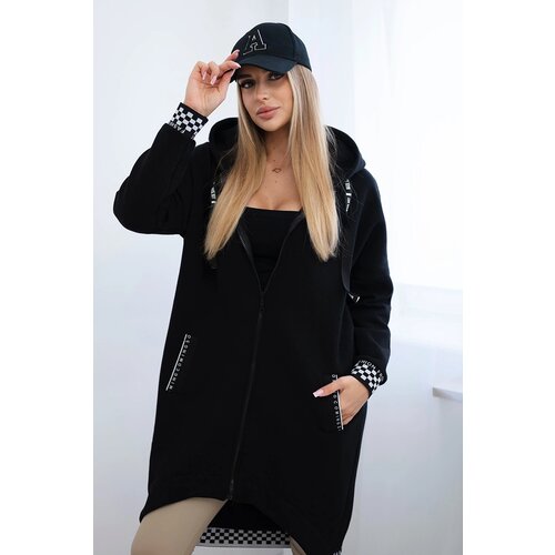 Kesi Black zip-up hoodie Cene