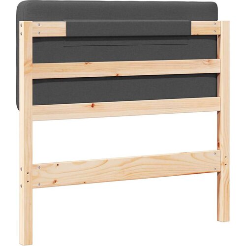 Tapecirani uzglavlje s uzglavljem Smeđa i tamno siva 80 cm Slike