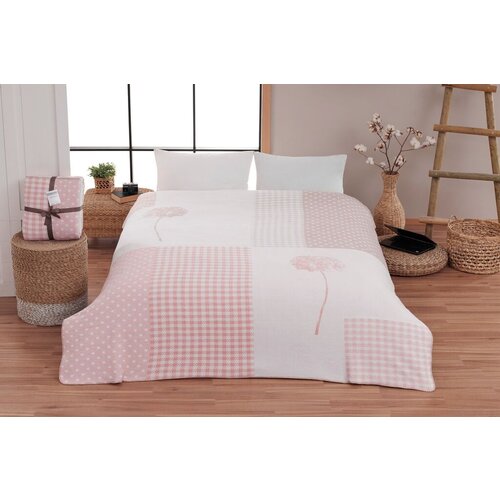 Aberto Design ćebe Rita, 200x220cm, Roze-belo Slike