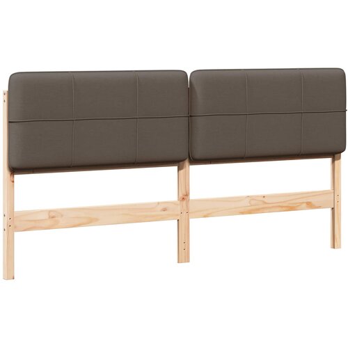 vidaXL Tapecirano vzglavje Rjava in taupe 200 cm Masivno borovo les, (5000108918) Cene