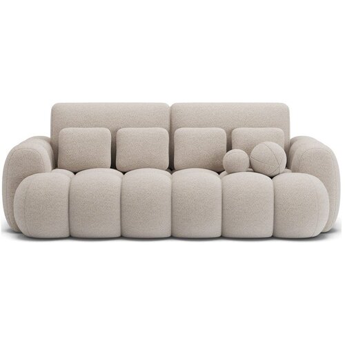 ELTAP Bež sklopiva sofa od boucl&eacute; tkanine 256 cm Cotonn &ndash; Cijene