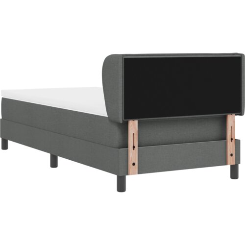 vidaXL Box Spring Bed z vzmetnico temno siva 80x200 cm Tkanina Cene