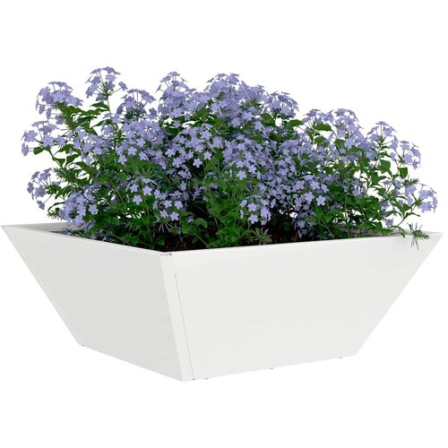  Vrtna saksija 5 pcs Bijelo 40 x 40 x 15 cm Čelična vrata Slike