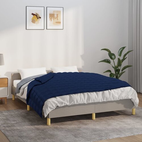 VidaXL Obtežena odeja modra 152x203 cm 7 kg blago Slike