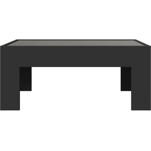 Stolić za kavu s beskonačnim LED svjetlima crni 70x50x30 cm Slike