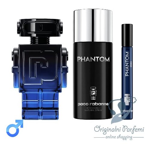 Paco Rabanne Parfemi Paco Rabanne Phantom Intense Set 100ml+150ml+10ml Cene