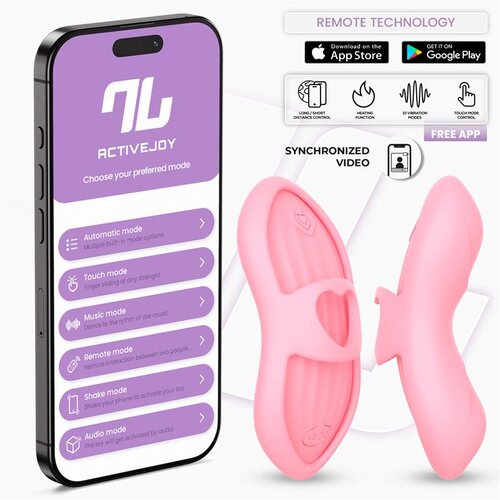 INTOYOU App Series Laia Heated Finger Vibrator with App Pink Cene
