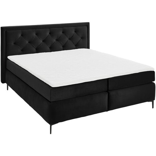 Boxxx POSTELJA BOXSPRING 160 cm x 200 cm , tekstil črna Cene