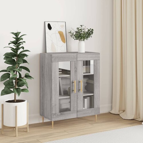 VidaXL Komoda siva sonoma 69,5x34x90 cm inženirski les Slike