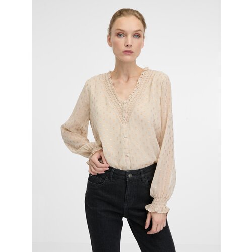 Orsay Beige women's blouse with long sleeves - Ladies Cijene