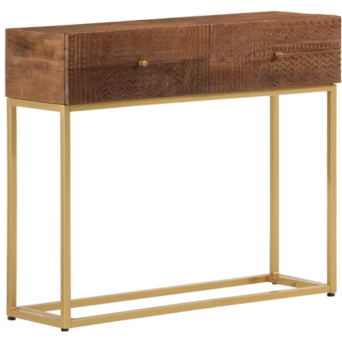  Konzolni stol 90 x 30 x 76 cm od masivnog drva manga i željeza