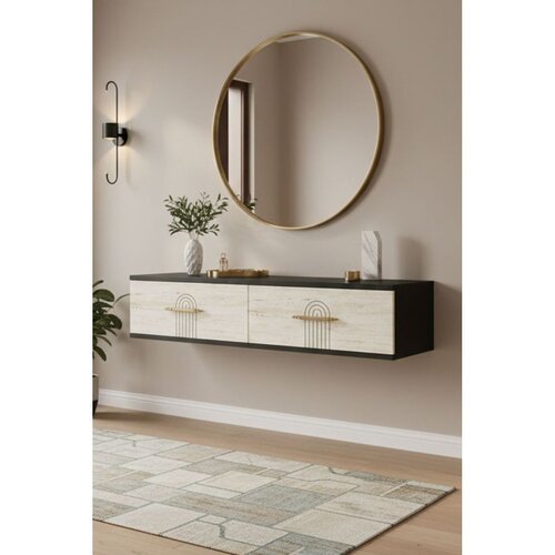 Hanah home komoda Ida 120, 120 cm, antracit / travertin Cene
