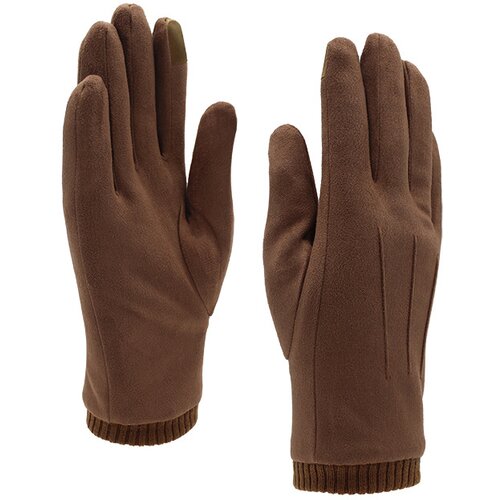INF suede rokavice z razcepljenimi prsti, združljive z zaslonom na dotik brown, (21541397) Cene