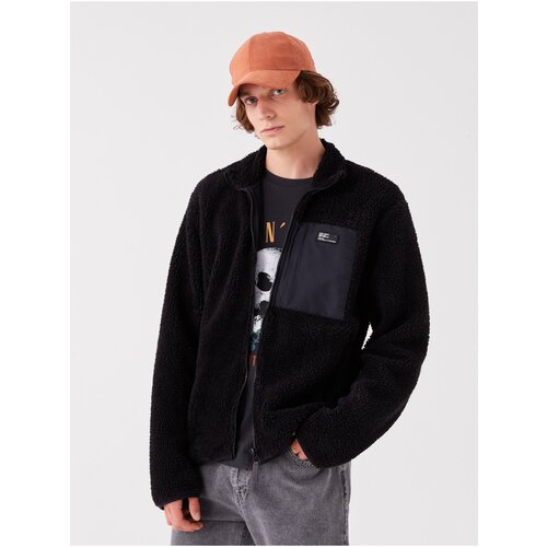 LC Waikiki Men&amp;#039;s Standing Collar Long Sleeve Plush Zippered Sweatshirt. Slike
