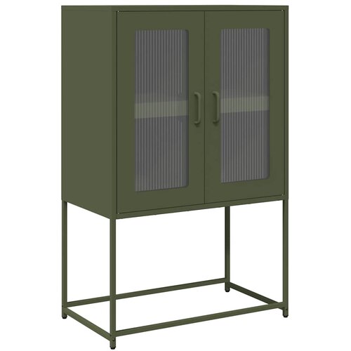 Maison Chic Komoda - Predalnik Olive Green 68x39x107 cm Jeklo, (21716990) Slike