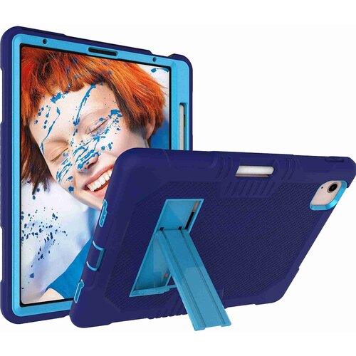 NIKCORP Ovitek za iPad Pro 12.9 (2021/2020/2018), robustna zaščita s stojalom in prostorom za pisalo, silikonski, moder, odporen na udarce, (5000139100) Cene