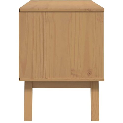VidaXL TV ormarić OLDEN smeđi 114 x 43 x 57 cm od masivne borovine Slike